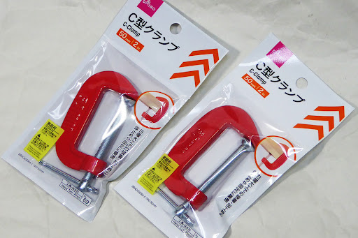 100均_コの字金具_クランプ_レビュー, ダイソー_コの字金具_検証, セリア_クランプ_検証, コの字金具_クランプ_使える？