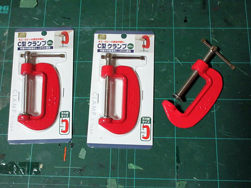 100均_コの字金具_クランプ_レビュー, ダイソー_コの字金具_検証, セリア_クランプ_検証, コの字金具_クランプ_使える？