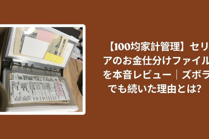 【100均家計管理】セリアのお金仕分けファイルを本音レビュー｜ズボラでも続いた理由とは？