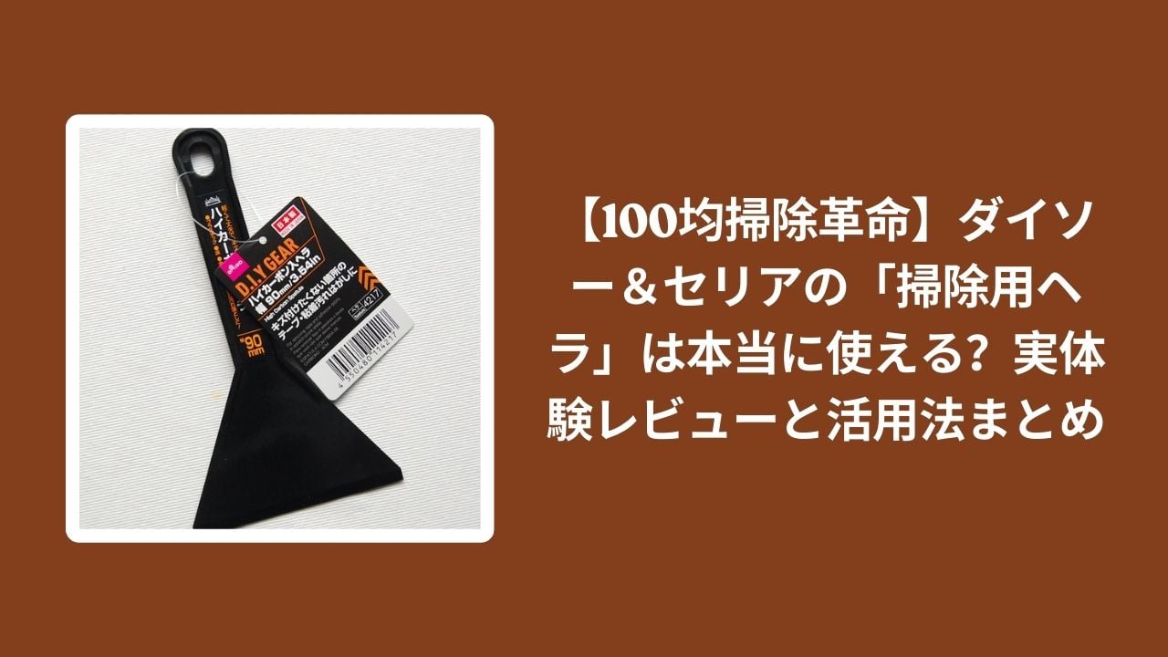 100均_掃除用ヘラ_レビュー, ダイソー_掃除用ヘラ_検証, セリア_掃除用ヘラ_検証, 掃除用ヘラ_活用法