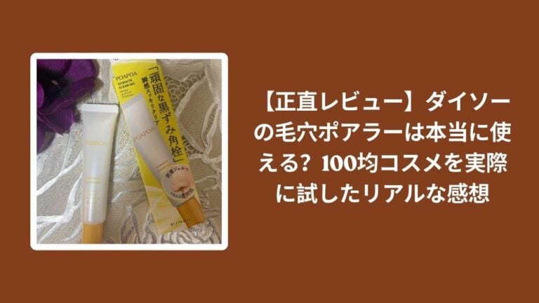 【正直レビュー】ダイソーの毛穴ポアラーは本当に使える？100均コスメを実際に試したリアルな感想