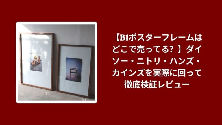 【B1ポスターフレームはどこで売ってる？】ダイソー・ニトリ・ハンズ・カインズを実際に回って徹底検証レビュー