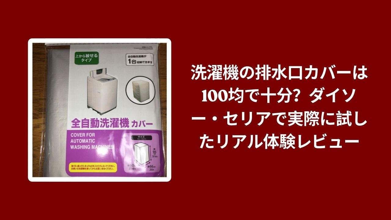 洗濯機 排水口カバー 100均 ダイソー セリア, 100均 排水口カバー 使用レビュー, ダイソー セリア 排水口カバー 体験レビュー, 洗濯機 排水口 100均 本音レビュー