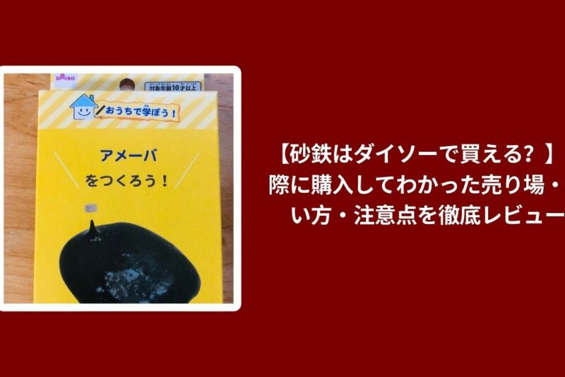 【砂鉄はダイソーで買える？】実際に購入してわかった売り場・使い方・注意点を徹底レビュー
