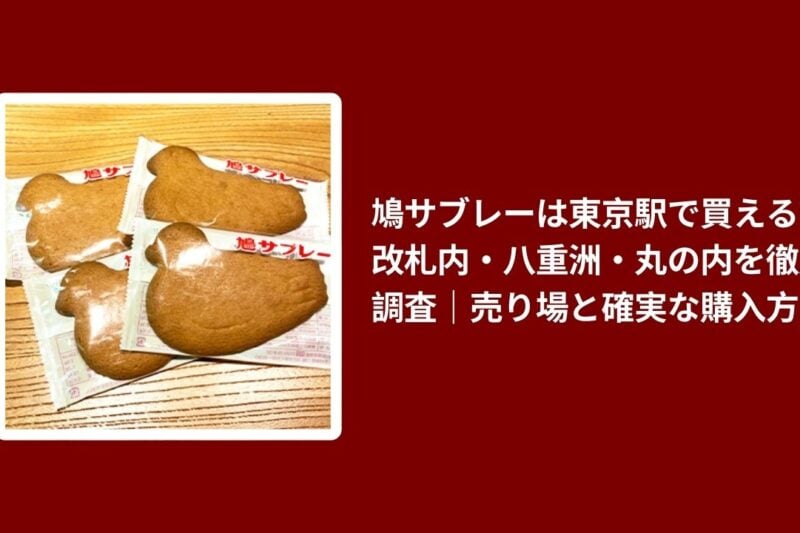 鳩サブレーは東京駅で買える？改札内・八重洲・丸の内を徹底調査｜売り場と確実な購入方法