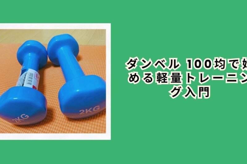 ダンベル 100均で始める軽量トレーニング入門