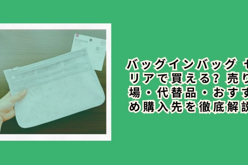 バッグインバッグ セリアで買える？売り場・代替品・おすすめ購入先を徹底解説