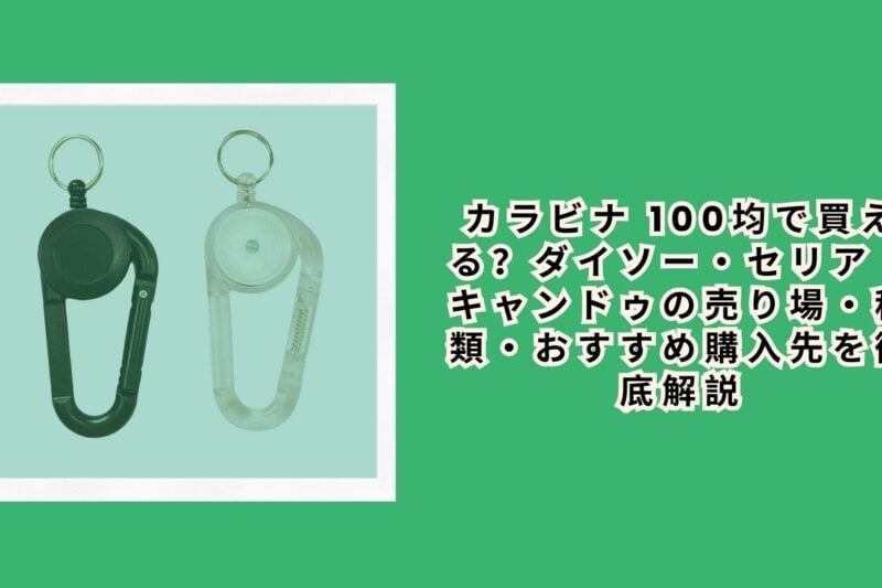 カラビナ 100均で買える？ダイソー・セリア・キャンドゥの売り場・種類・おすすめ購入先を徹底解説