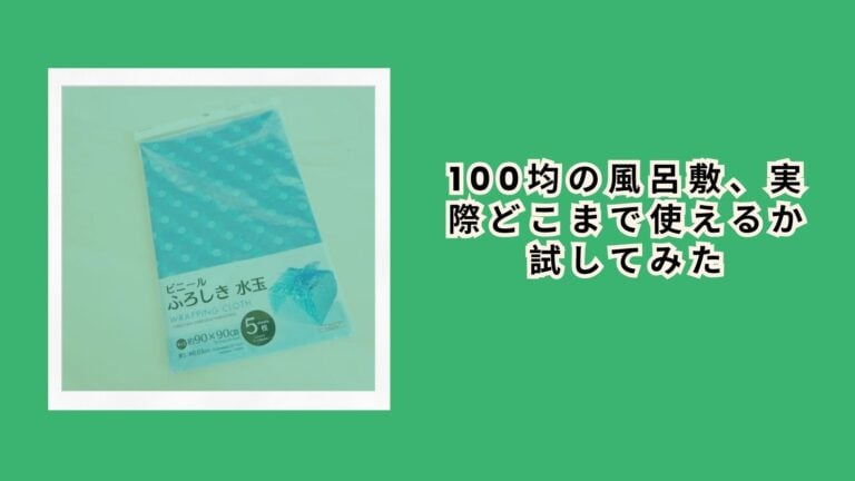 100均の風呂敷、実際どこまで使えるか試してみた